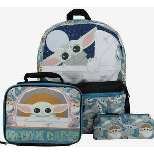 Star Wars: The Mandalorian Kids' 5pc Backpack Set - Baby Yoda Grogu NWT